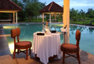 by the pool at tuli tiger corridor in pench