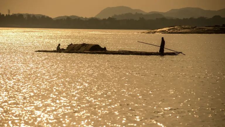 horizon of the Brahmaputra river in Guwahati