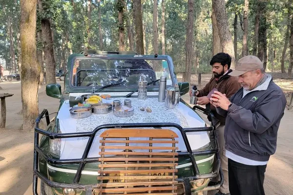 Breakfast setup in between safaris